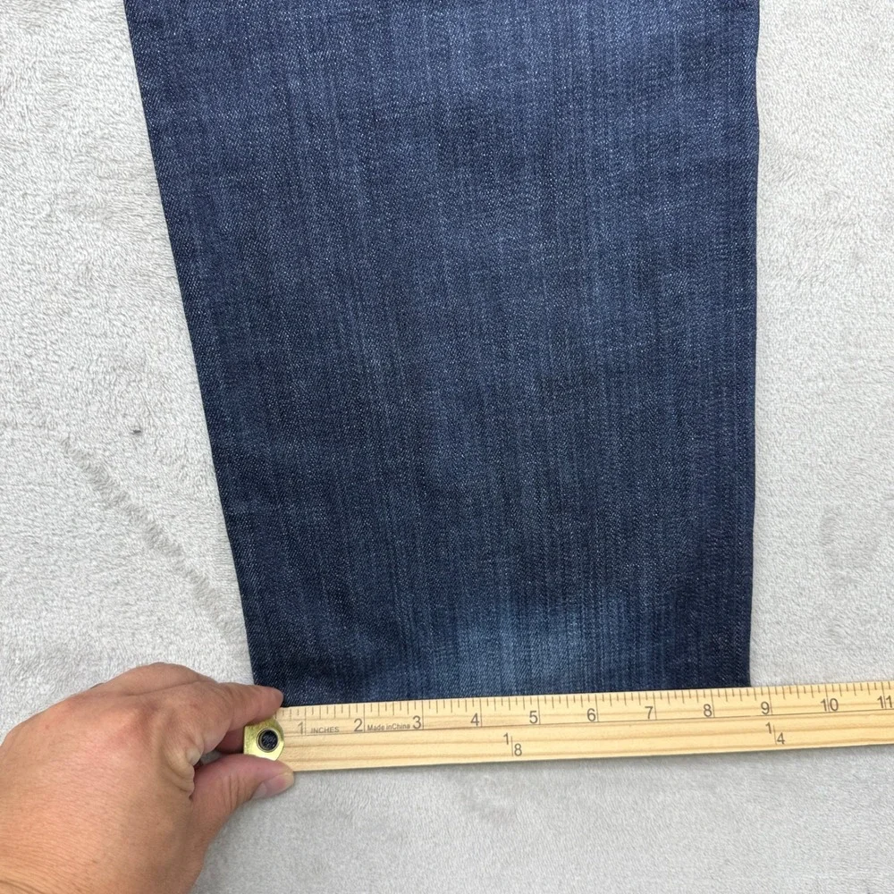 7 For All Mankind Standard Fit Jeans Mens 38 Blue Straight Leg Button Fly Preppy - Picture 7 of 12